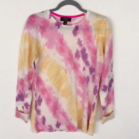 NWOT Tie Dye Cashmere Sweater - Picture 2 of 4
